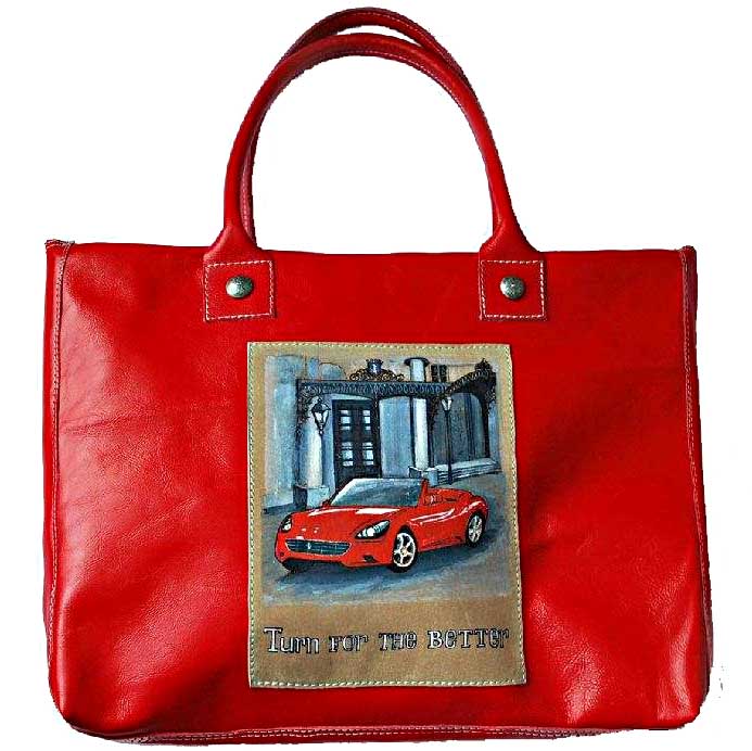 Красная сумка "Ferrari"